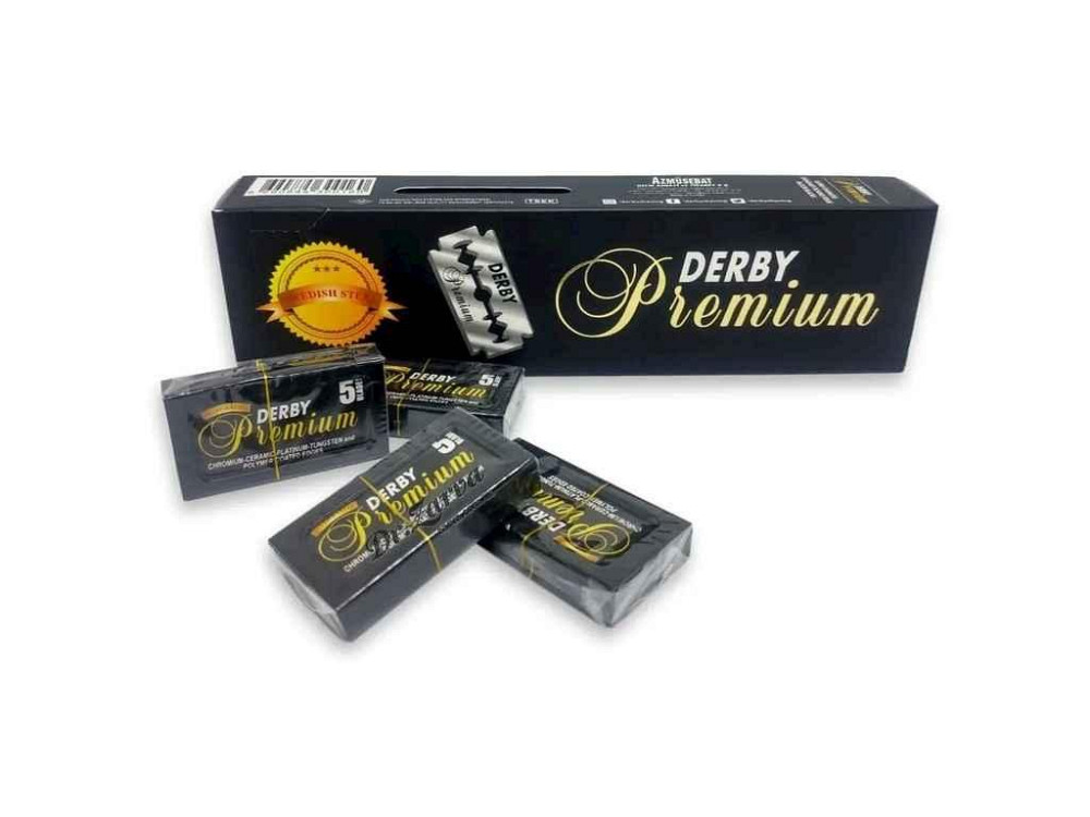 Леза для гоління 100шт EXTRA PREMIUM (20пач*5лез) коробка ТМ Derby Київ - фото 1