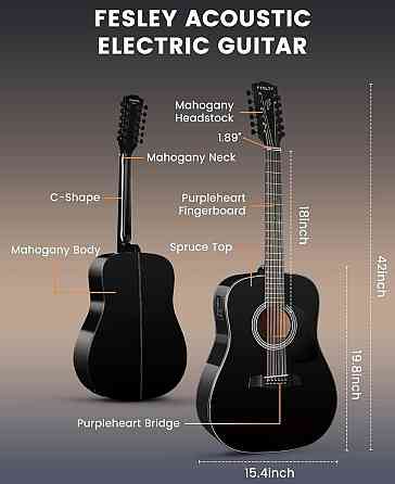 Гітара електро-акустична 12-тиструнна Fesley FDET280 (комплект) Харків