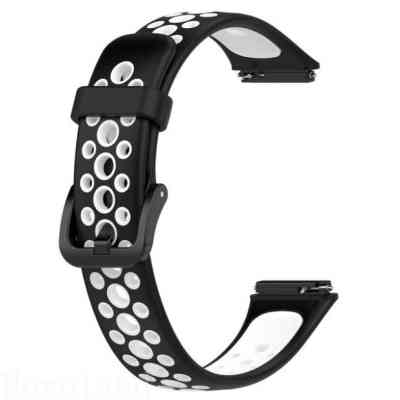 Ремешок для фитнес браслета BeCover Vents Style для Huawei Band 7/Honor Band 7 Black-White (709439) Винница