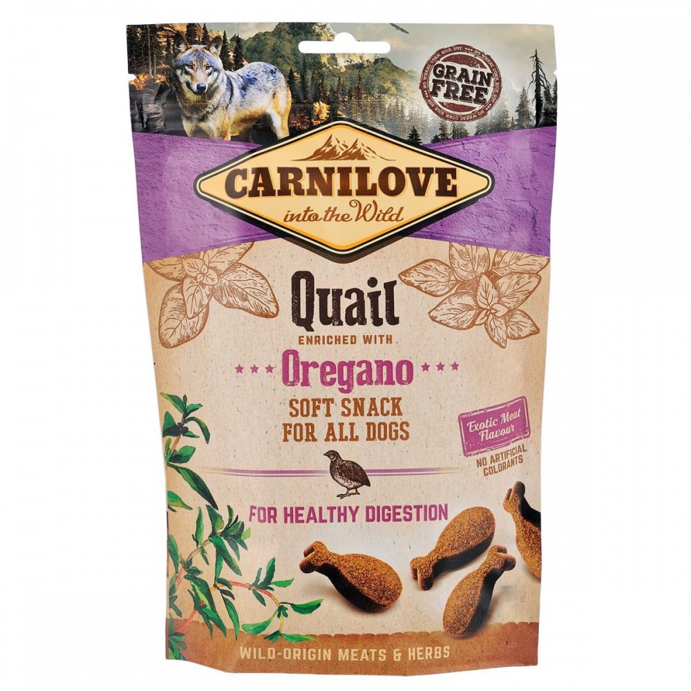 Лакомство Carnilove Карнилав Semi-Moist Quail with Oregano для собак с перепелом и орегано 200 г Винница - изображение 1