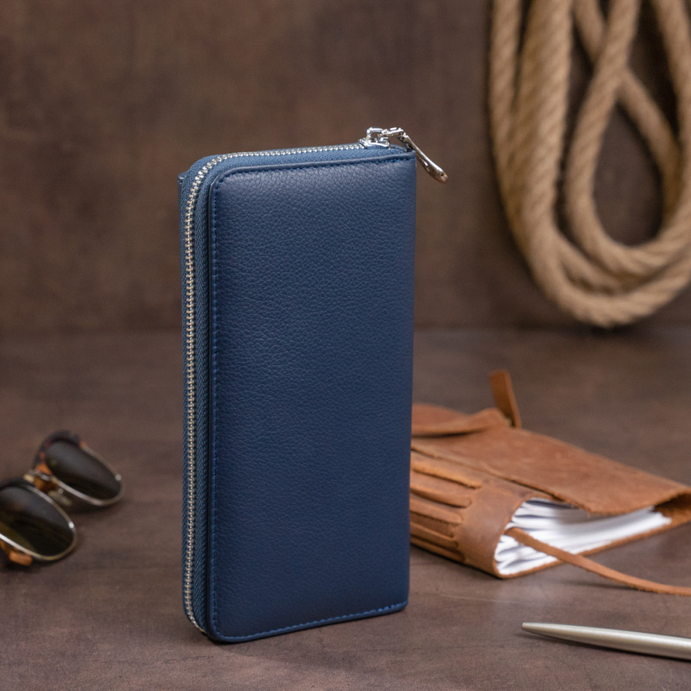 Гаманець універсальний жіночий ST Leather 19296 Темно-синій Київ - фото 2