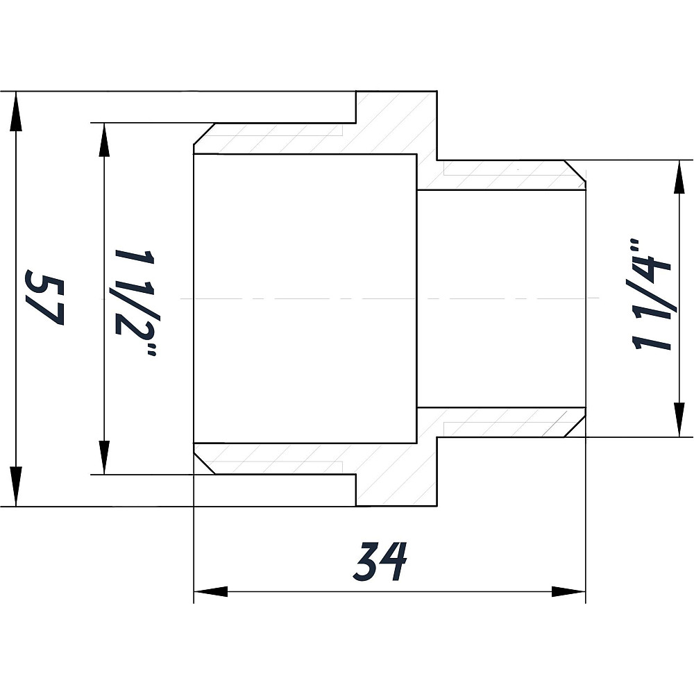 Ніпель редукційний 1 1/2″х1 1/4″ЗЗ нікельований NN762S OPTIMUM Тернопіль - фото 3