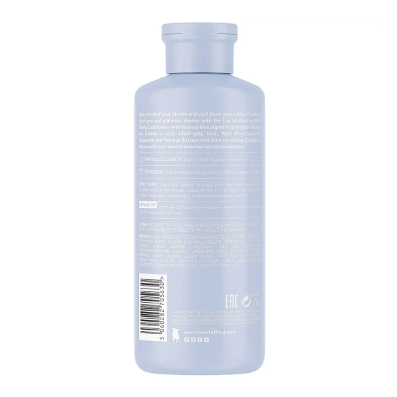 Кондиціонер для волосся з синім пігментом Bleach Blondes Ice White Toning Conditioner Lee Stafford 250 мл Київ