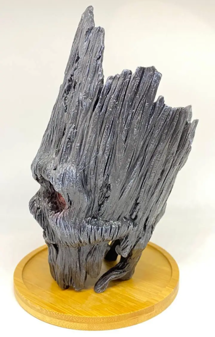 Горшочек для цветов и канцелярии Грут Groot G10 Черный череп + круглая подставка Киев - изображение 2