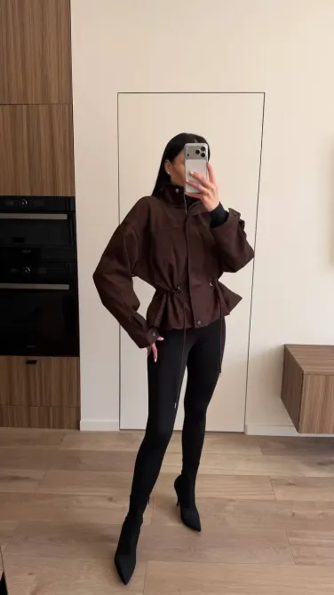 Женская замшевая куртка с талией Одесса - изображение 11