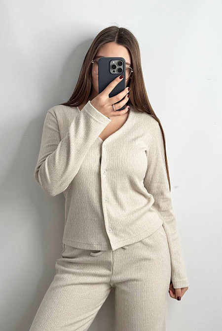 Жіночий трикотажний костюм на теплі дні Беж XL-2XL Харків - фото 6