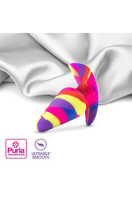Анальная пробка конусообразная с вибрацией Blush Avant разноцветная Sex Aura Киев - изображение 5