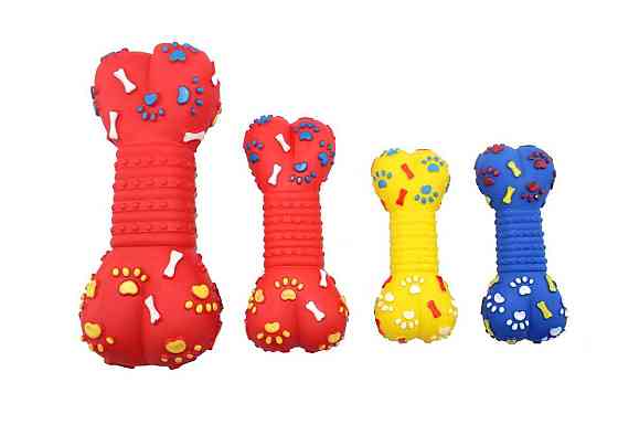 Игрушка виниловая кость-пищалка с лапками и шипами 15см EV0051 ZooMax Киев