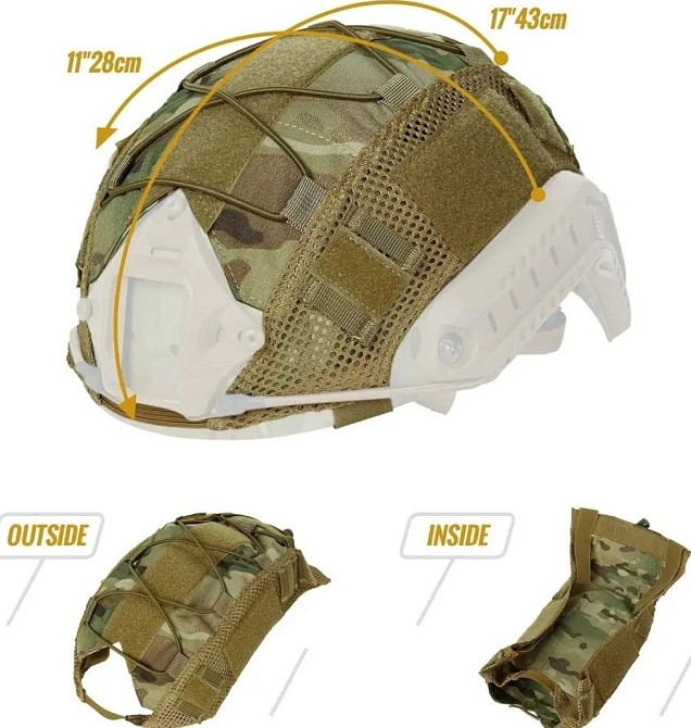 Кавер на шлем Mich, FAST, цвет Multicam, масло. Харьков - изображение 4