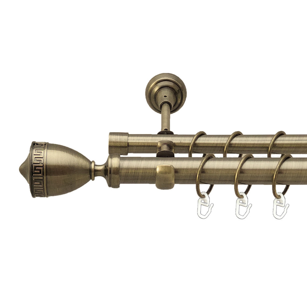 Карниз Orvit Афіна металевий дворядний відкритий Антик 25\19 мм 200 см (4199009) Львов - изображение 1