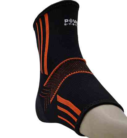 Бандажі на гомілкостоп Power System PS-6022 Ankle Support Evo Black/Orange (2шт.) L Кам'янське