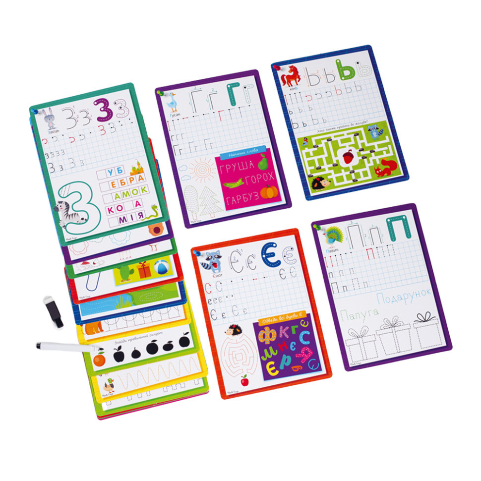 Картки з маркером "Готуємось до школи: Абетка" VT5010-21 Укр Вінниця - фото 3