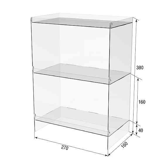 Підставка вітрина EKOSTAR на 3 полиці 270х160х380 Київ
