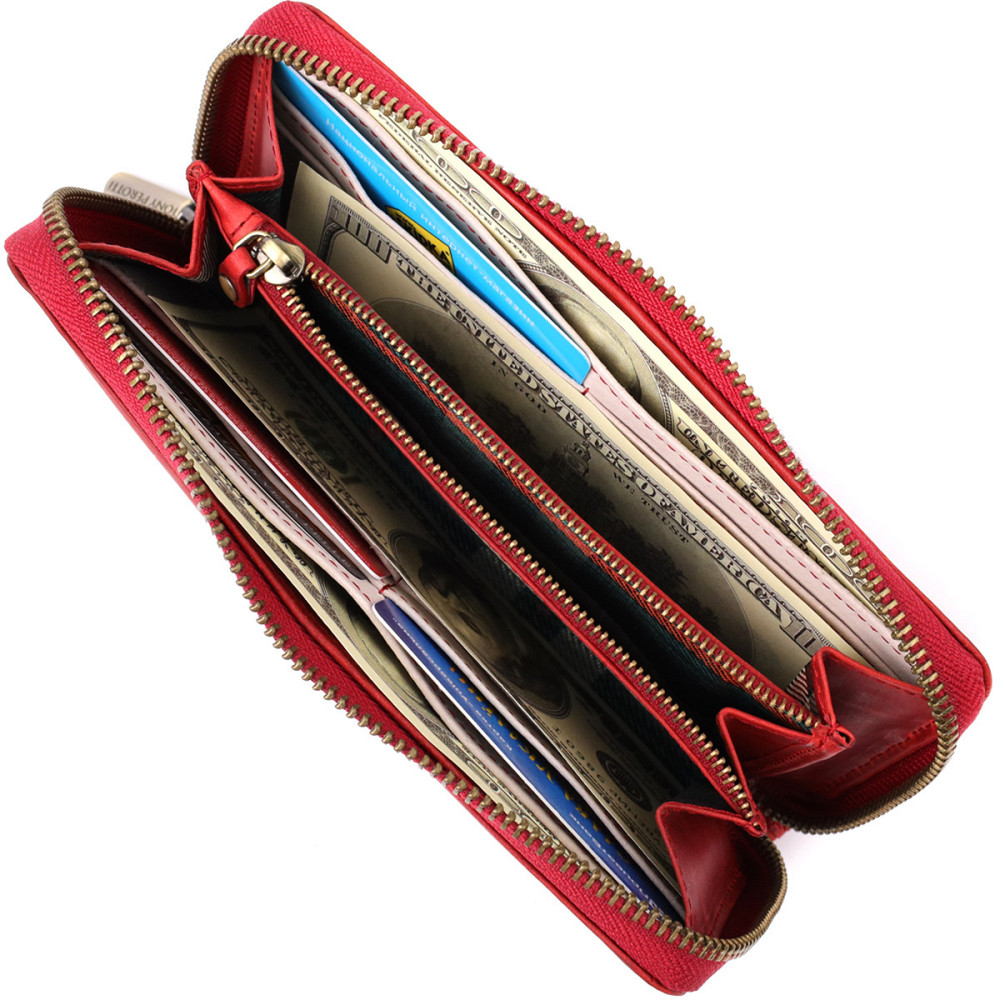 Жіночий гаманець з матової натуральної шкіри Tony Perotti 20834_1 (2250 rosso) Червоний Київ - фото 8