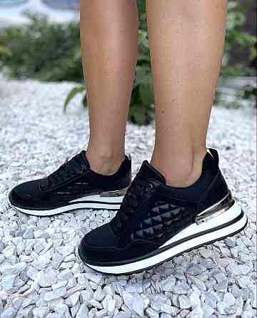 Stilli Снікерси жіночі STILLI 116-1 чорні (весна-осінь, еко-шкіра) (4705) 40 Коломыя