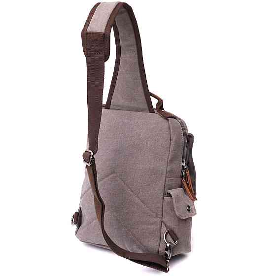 Оригинальная сумка через плечо из плотного текстиля Серый (Vintage) Киев