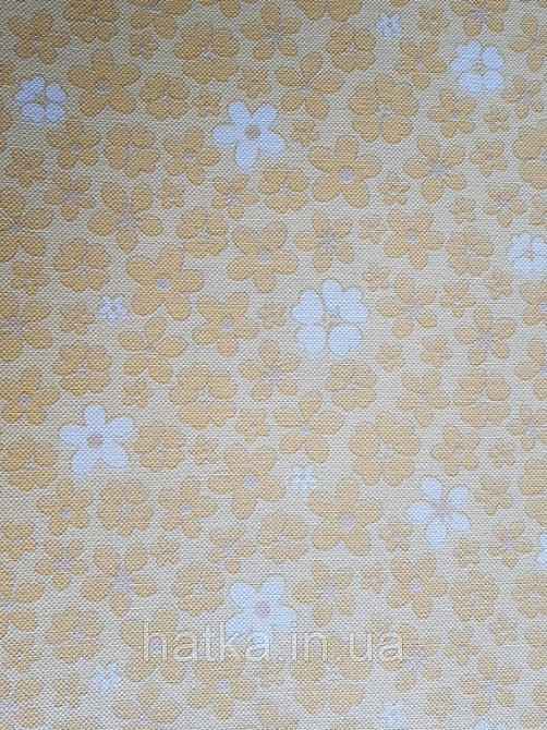 Шпалери вінілові на флізеліні AdaWall Ada Kids метрові дитячі для дівчинки квіточки на яскраво жовтому Київ - фото 3