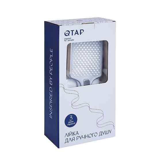 Лійка для ручного душу Qtap Rucni 140x95 мм прямокутна QTRUC125CRM45958 Chrome Київ