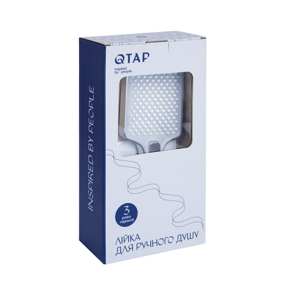 Лійка для ручного душу Qtap Rucni 140x95 мм прямокутна QTRUC125CRM45958 Chrome Київ - фото 4