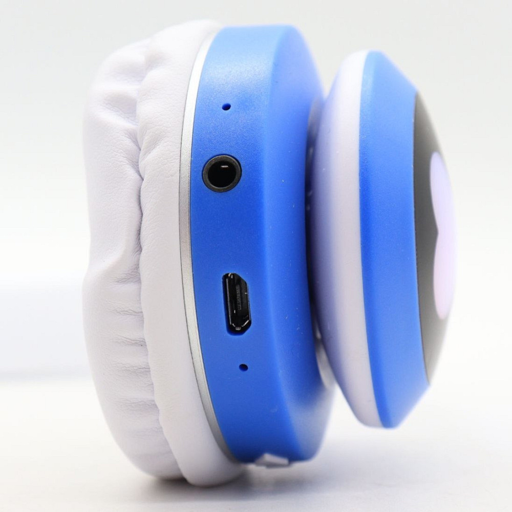 Бездротові навушники з котячими вушками, VZV-23M, Сині / Дитячі Bluetooth навушники з мікрофоном Київ - фото 8