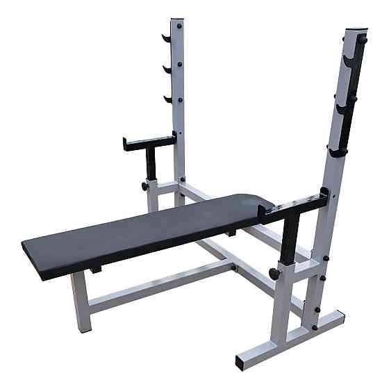 Скамья горизонтальная профессиональная для жима со страховкой 60 на 60 мм Киев