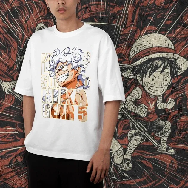 Футболка для подростка мальчика с принтом Ван Пис Luffy 140un God Nika Размер 160 Anime10156 Днепр - изображение 3