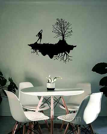 Декоративное настенное Панно «Дерево», Декор на стену 90*83 см, Черный Киев