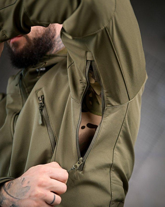 Тактична куртка софтшел LINKOLN олива ПП7948 Одеса - фото 10