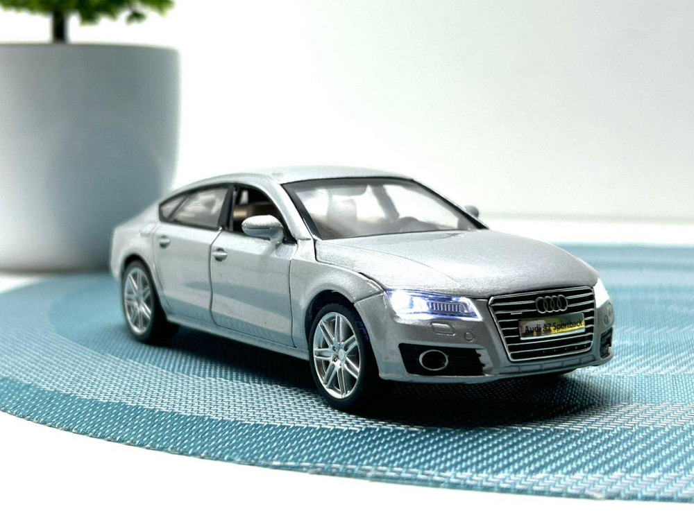 Машина металева Автопром Audi A7 Sportback світло звук відчиняються двері 1:32 Сіра (68319) Чернигов - изображение 9