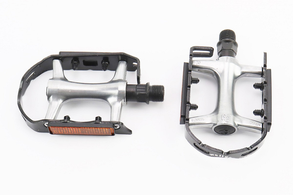 Педалі ROAD 9/16" (108x63x24mm) алюмінієві, сріблясто-чорні R126DU Київ - фото 1