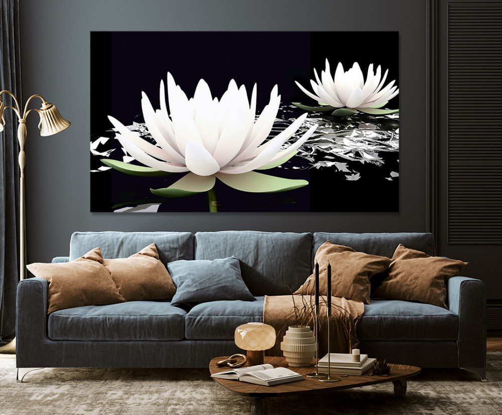 Картина холст в гостиную / спальню  Лотос      MLP_82 80х160см Киев - изображение 3