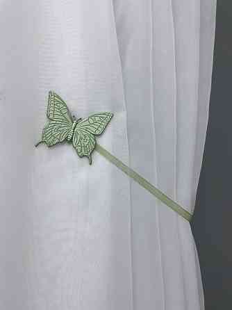 Магніти для штор і гардин Метелик набір 2 шт Салатовий (81-160) Київ