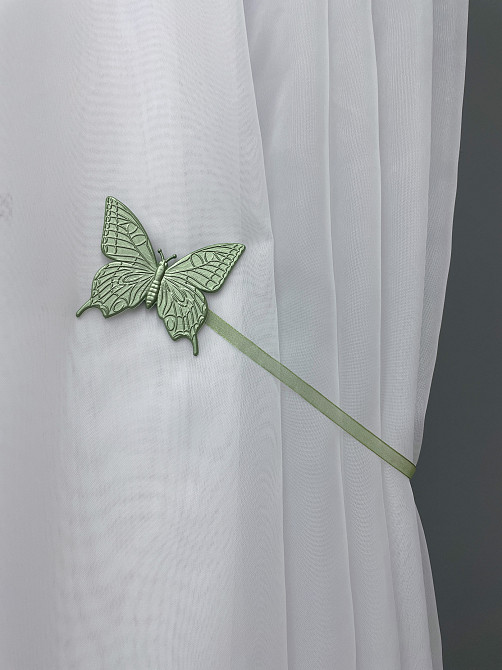 Магниты для штор и гардин Бабочка набор 2 шт Салатовый (81-160) Киев - изображение 4