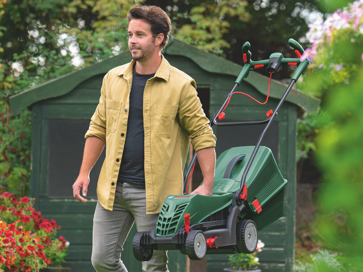 Потужна газонокосарка електрична Bosch UniversalRotak 34-405 : 1.3 кВт, ширина захвата 34 см (06008A6401) Київ - фото 5