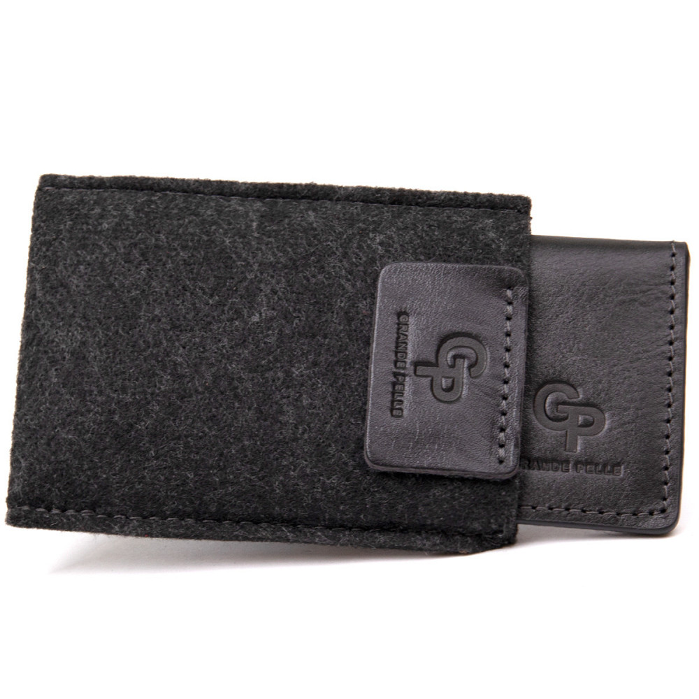 Кожаная обложка для автодокументов Черный (GRANDE PELLE) Киев - изображение 1