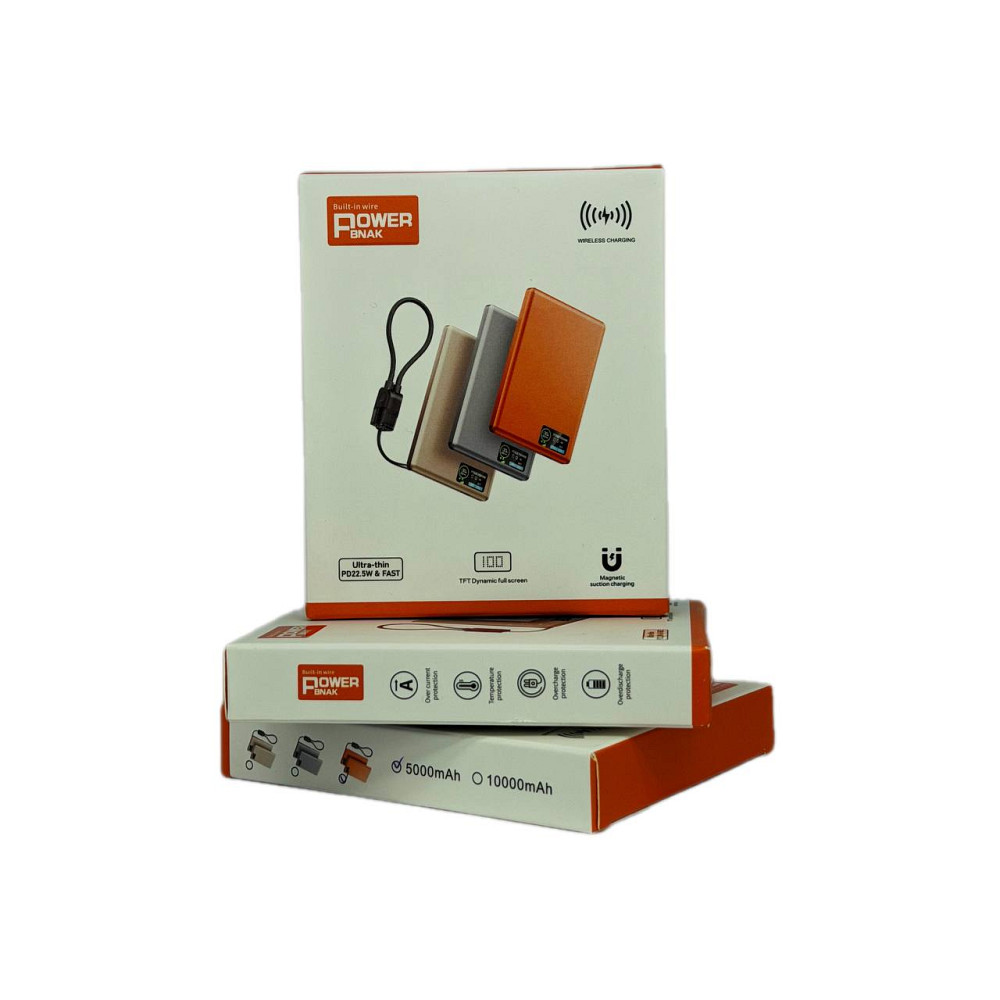 Повербанк 007 10000 mAh 20W з FTF-дисплеєм (MagSafe) - помаранчевий Киев - изображение 18
