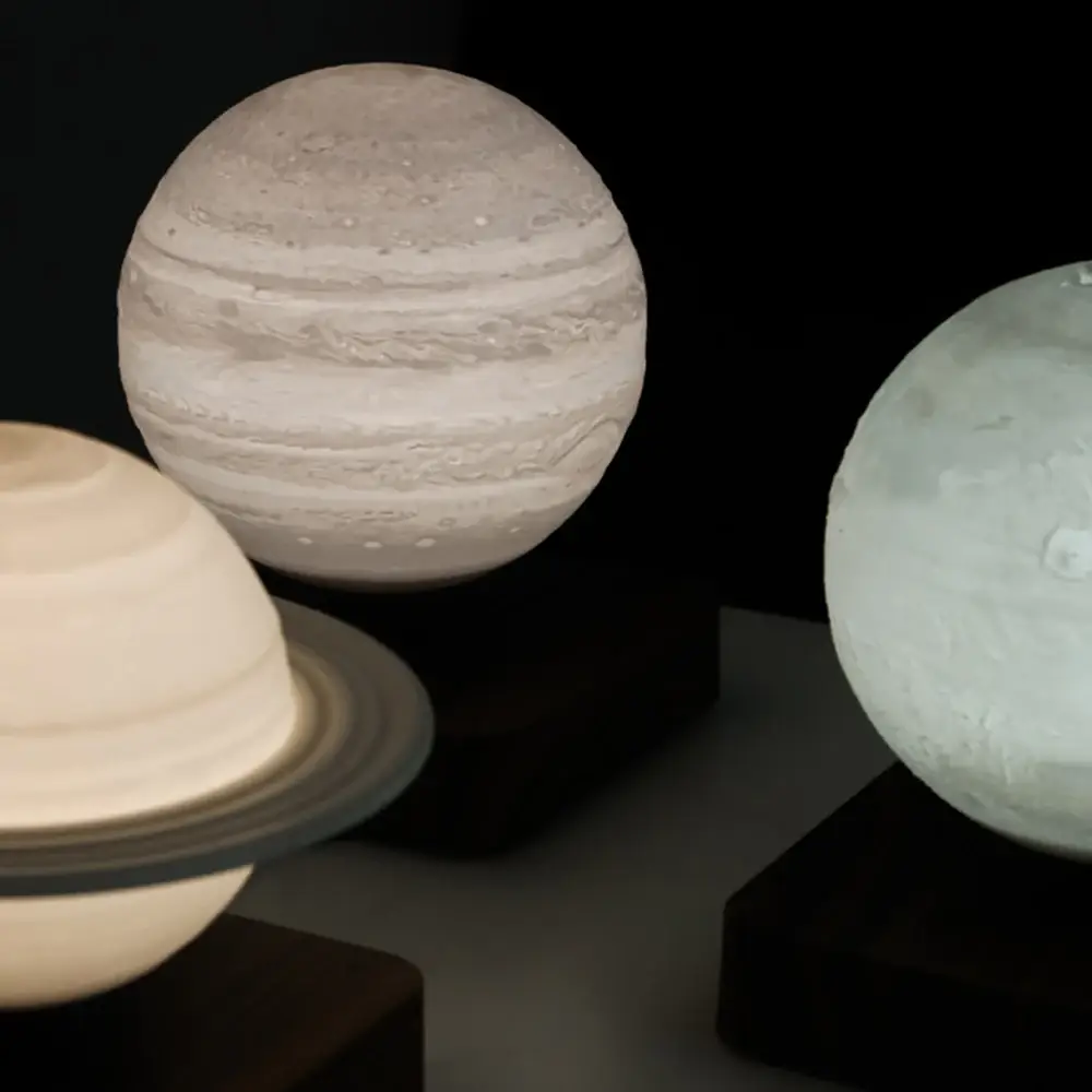 Прикроватный RGB светильник летающая Сатурн на пульте управления 18см. Левитирующая декоративная лампа светильник Луна, ночник лам Киев - изображение 3