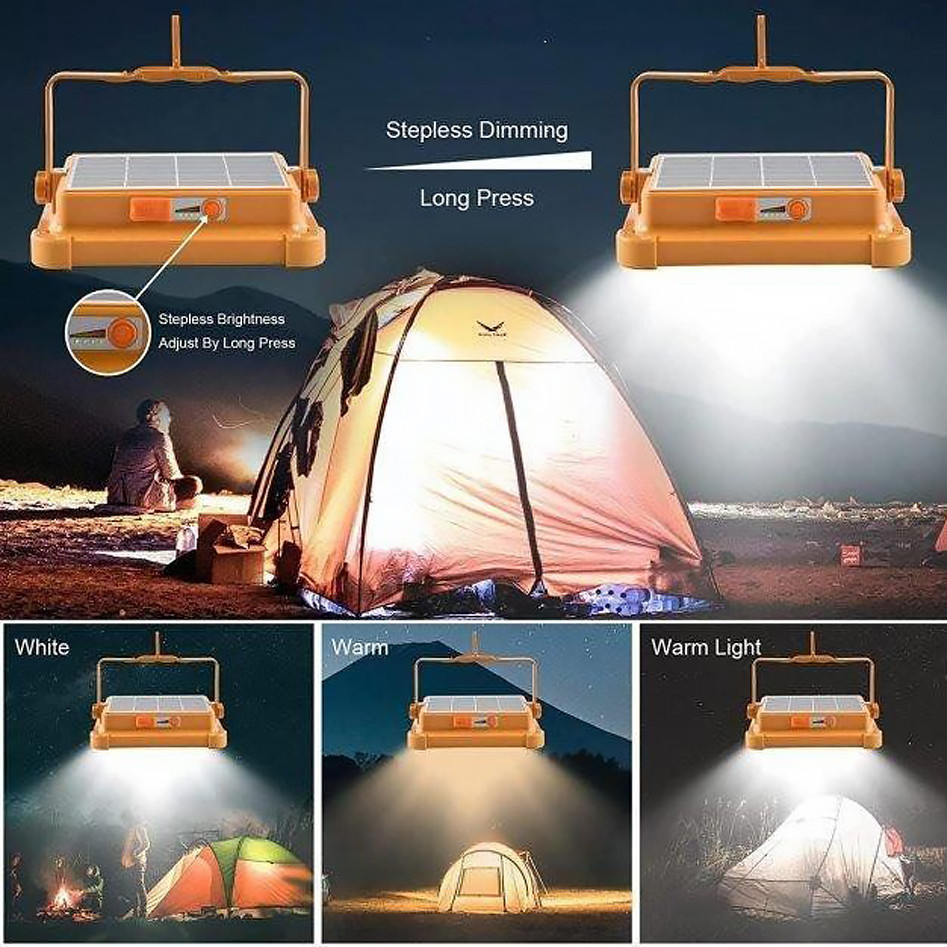 Светодиодный прожектор на солнечной батарее и аккумуляторе Cata CT-4698 200W 2200 ЛМ с функцией повербанка Каменец-Подольский - изображение 7