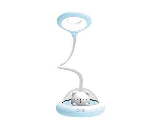 Лампа светодиодная настольная L-TL-L-54, 6W, 4100K, Li-ion 1200mAh, синяя, USB ТМ LEBRON Киев