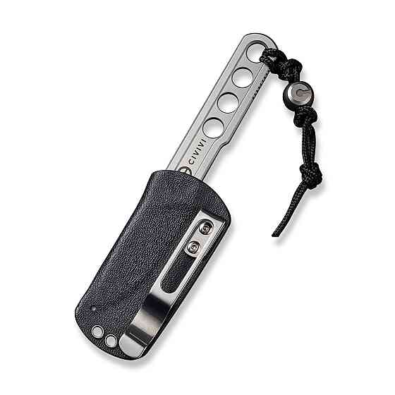 Ніж фіксований тактичний Civivi Circulus, (5 см) 10Cr15CoMoV сірий з бусиною з титану 6AL4V Київ