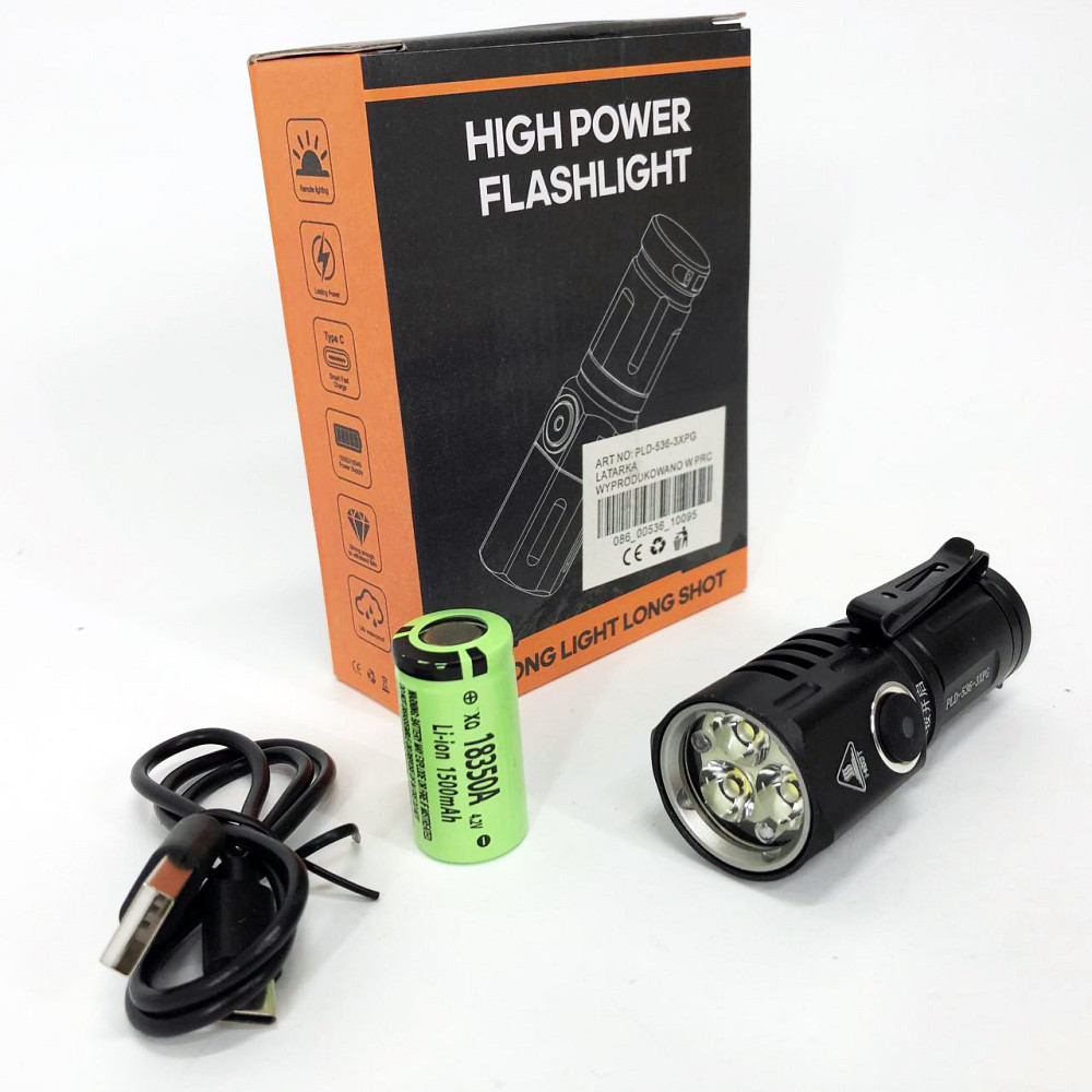 Военный армейский фонарик нашлемный PLD-536-3XPG, Светодиодный прочный фонарик, Фонарь супер яркий DG-29 Львов - изображение 9