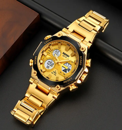 Часы мужские наручные кварцевые Skmei 2210 Золотистый Киев