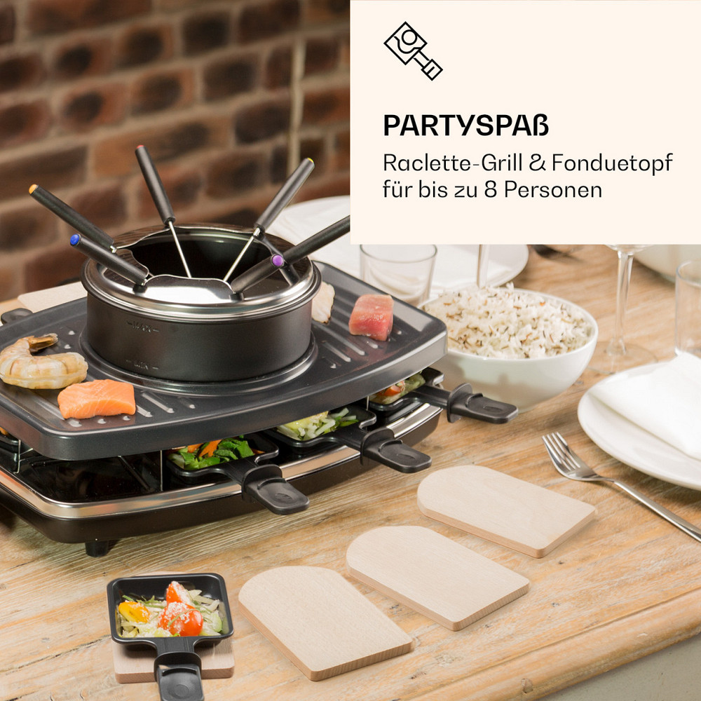 Антрекот 2-в-1 раклет-гриль и фондю из натурального камня 1100 Вт 8 человек, включая подставки (Германия, Ровно - изображение 2