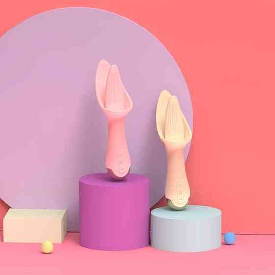 Вібратор лізун Flower Tongue USB - Світло-рожевий - Вібратори Вінниця