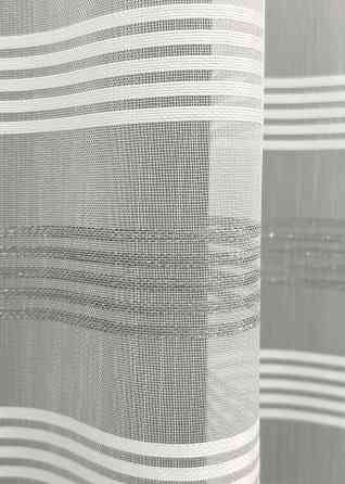 Тюль бамбук с вышивкой и люрексом цвет белый с серым 1816т Киев