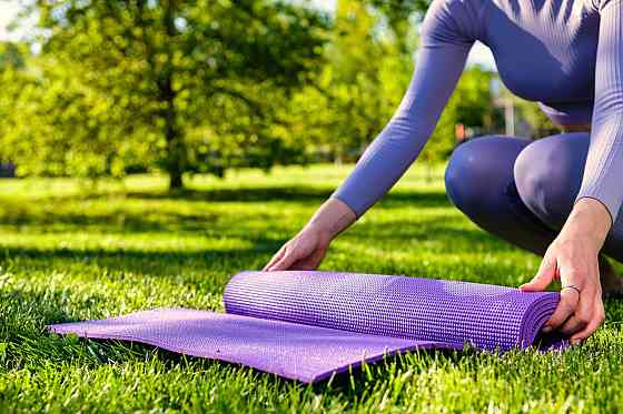 Килимок для йоги та фітнесу Power System PS-4014 PVC Fitness-Yoga Mat Purple (173x61x0.6) Каменское