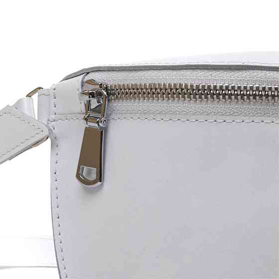 Шкіряна жіноча бананка Shvigel 16384 Білий Київ