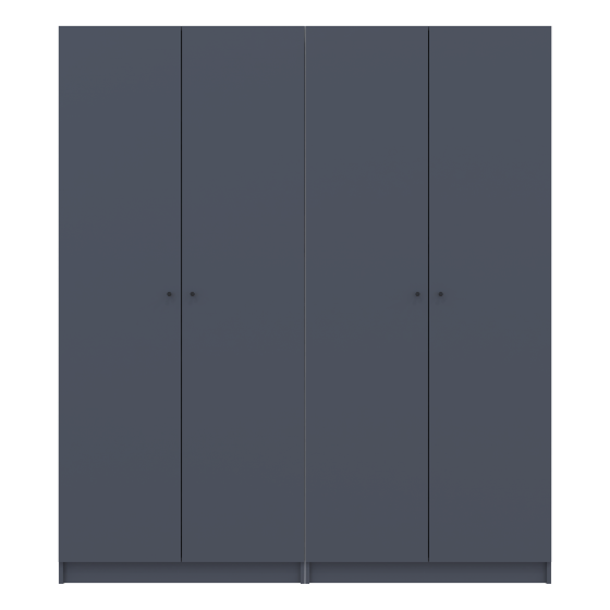 Комплект шаф для одягу з полицями Doros Промо (2 шт.) 180х48х204 см Графіт (DRS-011463) Львів