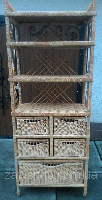 Этажерка плетеная из лозы с ящиками Киев - изображение 3