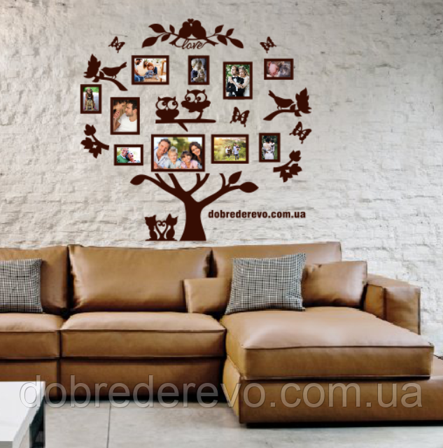 Родовое дерево на 10 фотографий / Родине дерево/ фоторамка / Родовое дерево/ композиция / коллаж / подарок Вижница - изображение 4